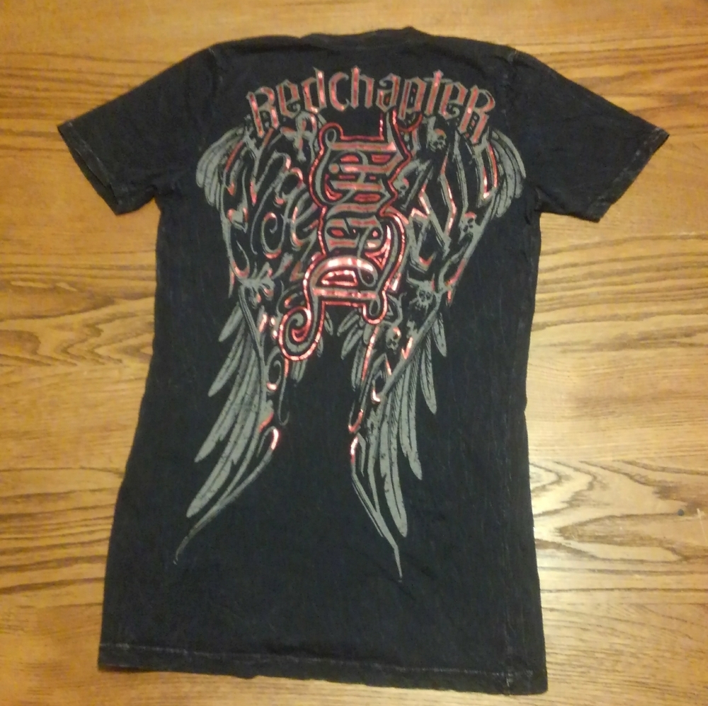 😈 Red Chapter Devil Shirt Women's Medium Love & Rock n Roll 🎸 🎵 Metal Red